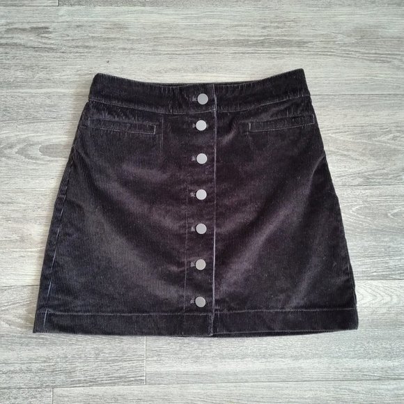 Wilfred Free Corduroy Button Front Skirt Size 4 - Picture 2 of 10